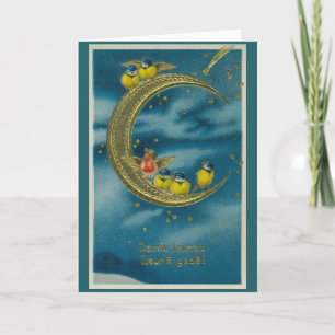 Carte de voeux du Nouvel An letton vintage