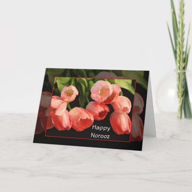 Carte de vœux du Nouvel An persan Happy Norooz-Tul (Devant)