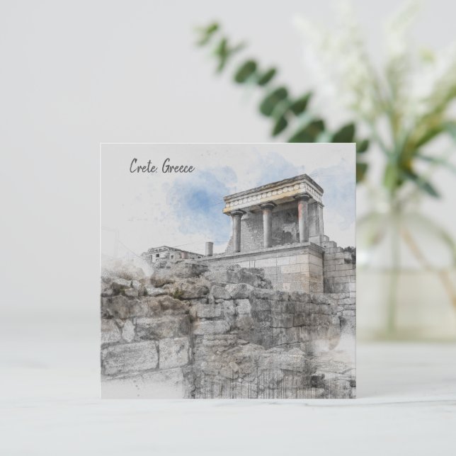 Carte de vœux du Palais de Knossos – Voyage en Crè (Debout devant)
