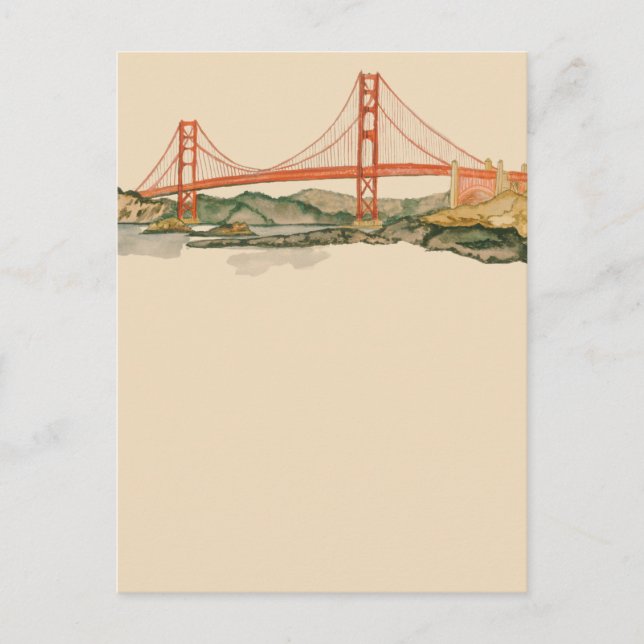 Carte de voeux du pont Golden Gate de San Francisc (Devant)