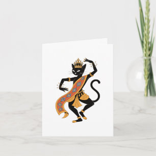 Carte de vœux du roi chat dansant