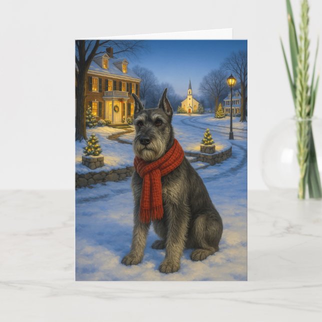 Carte de vœux du Schnauzer standard (Devant)