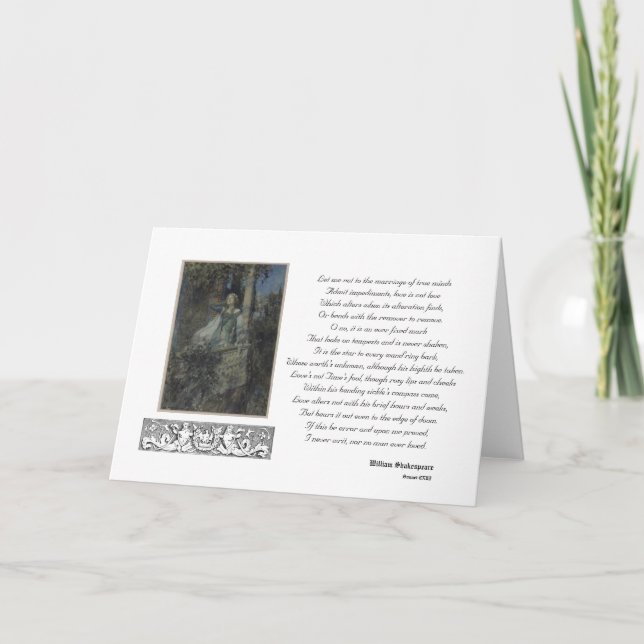 Carte de voeux du sonnet 116 (Devant)