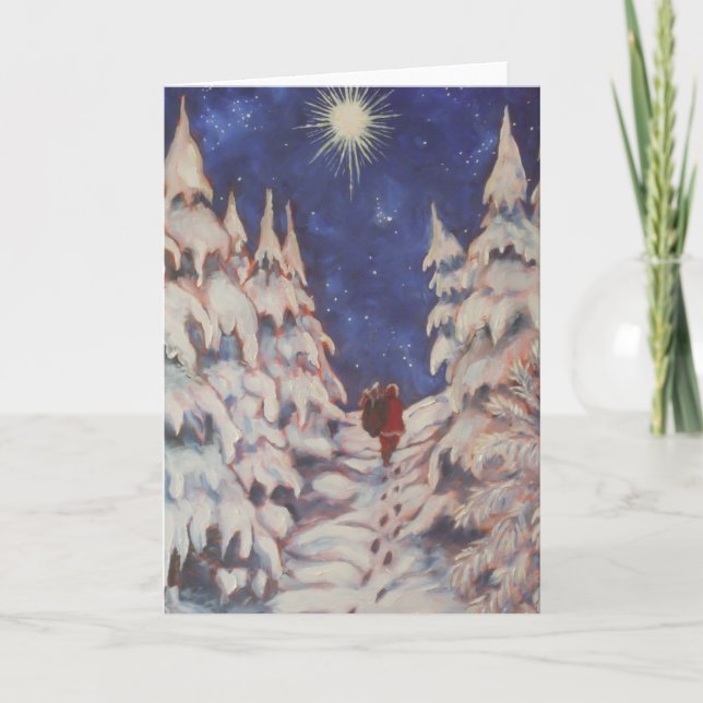 Carte de voeux du voyage de Père Noël (Devant)