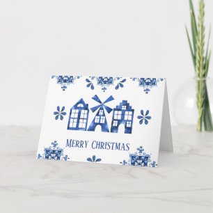 Carte de voeux Dutch Delft Blue Holiday
