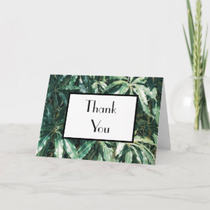 Carte de voeux écologique Merci Feuille