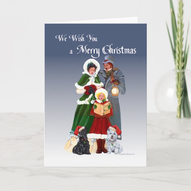 Carte de voeux écossaise Terrier (Devant)