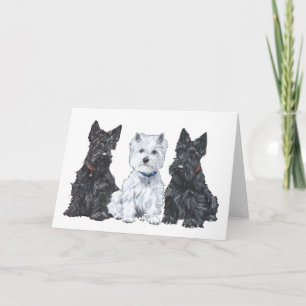 Carte de voeux écossaise Terrier