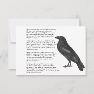 Carte de voeux Edgar Allan Poe "The Raven"