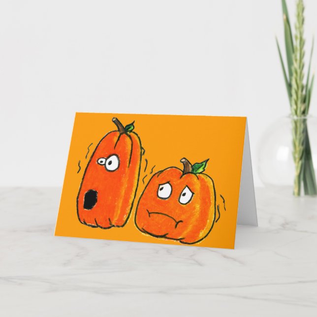 Carte de voeux éffrayant HALLOWEEN (Devant)