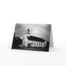 Carte de voeux - église de pays du Texas