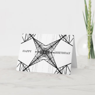 Carte de voeux Electricity Pylon
