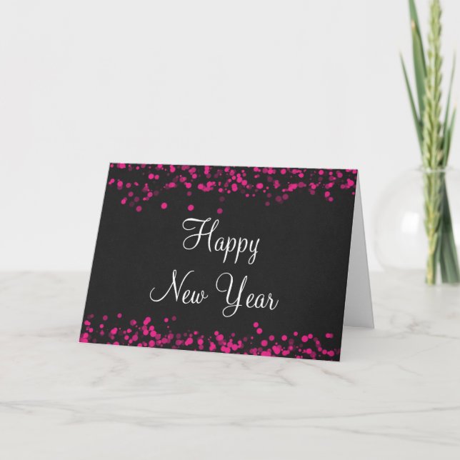 Carte de voeux élégante de bonne année (Devant)