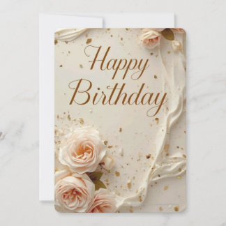 Carte de vœux élégante de joyeux anniversaire | Lu