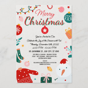 Carte de vœux élégante de Noël