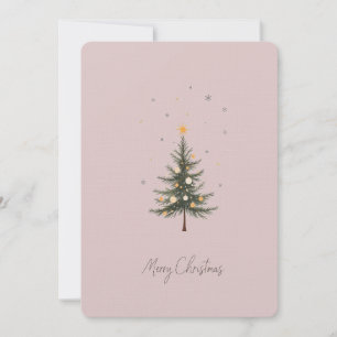Carte de vœux élégante de Noël avec arbre.