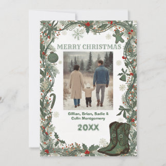 Carte de vœux élégante de Noël et du temps des fêt