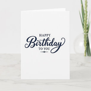 Carte de vœux élégante en écriture cursive Joy