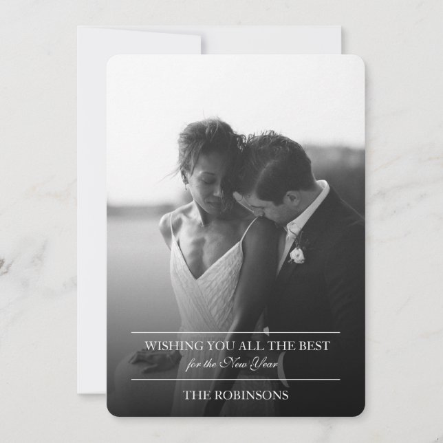 Carte de vœux élégante et simple pour le NOUVEL AN (Devant)