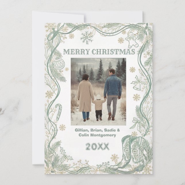 Carte de vœux élégante pour de joyeuses fêtes (Devant)
