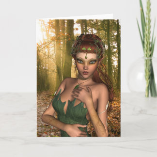 Carte de voeux Elf in Woods