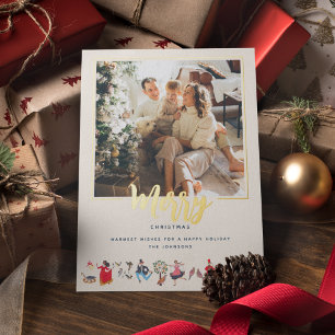 Carte De Vœux En Aluminium 12 Jours de Noël ecru Photo