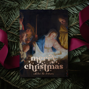 Carte De Vœux En Aluminium Adoration des bergers - Honthorst - Noël