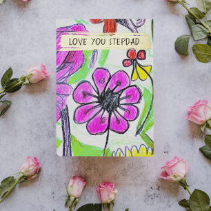 Carte De Vœux En Aluminium Ajouter notre dessin de bébé photo mignonne Stepfa