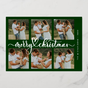 Carte De Vœux En Aluminium AJOUTEZ VOTRE PHOTO Joyeux Noël