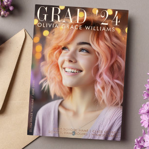 Carte De Vœux En Aluminium Annoncent 2025 du magazine Graduate Overlay