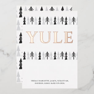 Carte De Vœux En Aluminium Arbre de Noël Yule Personnalisé