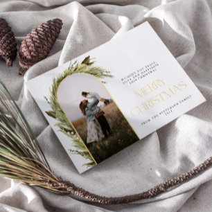 Carte De Vœux En Aluminium Arc minimaliste Joyeux Noël Photo