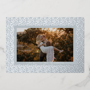 Carte De Vœux En Aluminium Argent Stars Blue Boho Photo