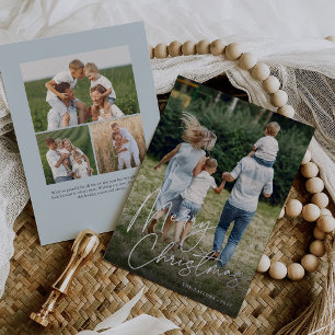 Carte De Vœux En Aluminium Autographe   Joyeux Noël photo verticale