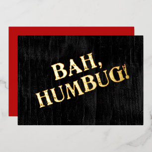 Carte De Vœux En Aluminium Bah Humbug