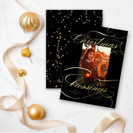 Carte De Vœux En Aluminium Bénédiction religieuse de Noël Calligraphie Photo