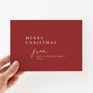 Carte De Vœux En Aluminium Boho DARCY Red Foil do-it-yourself moderne Joyeux 