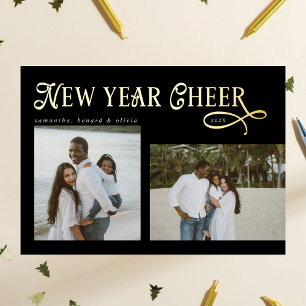 Carte De Vœux En Aluminium Bonne année Collage de photos Modern Family