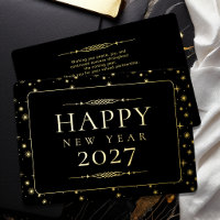 Bonne année élégante Entreprise Or Feuille