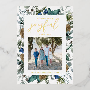 Carte De Vœux En Aluminium Cadavre de pin de Noël Photo de famille