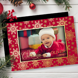 Carte De Vœux En Aluminium Cadre photo Snowflake