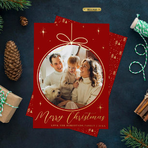 Carte De Vœux En Aluminium Cadres photo mode Noël Ornament Real