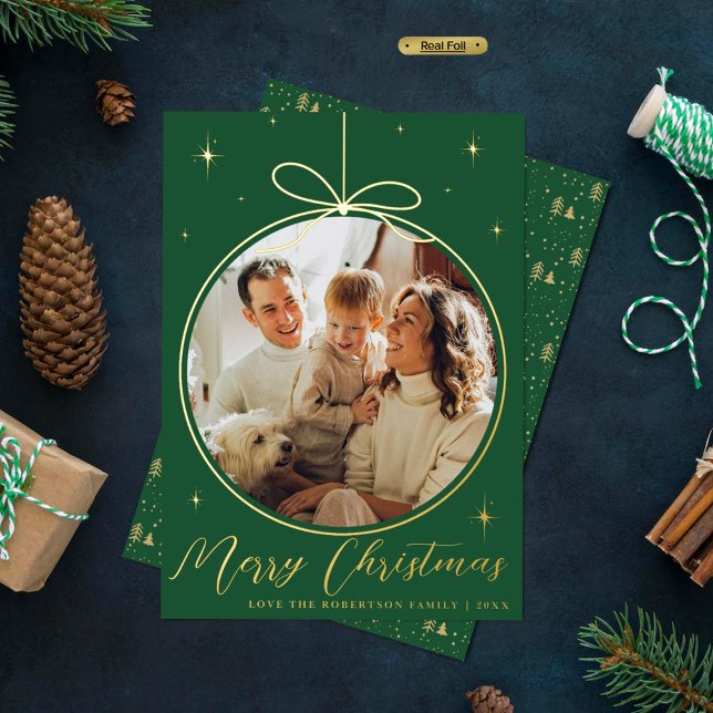 Carte De Vœux En Aluminium Cadres photo mode Noël Ornament Real (Créateur téléchargé)
