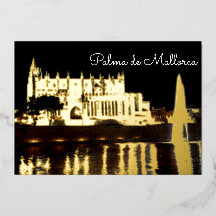 Cathédrale de Palma de Majorque la nuit - Espagne