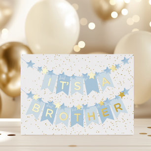 Carte De Vœux En Aluminium C'est une Foil Félicitations Frère Bébé