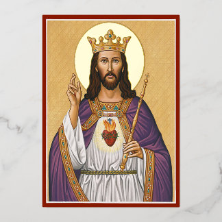 Carte De Vœux En Aluminium Christ Roi