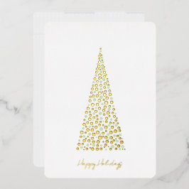 Carte De Vœux En Aluminium Christmas Tree Dots