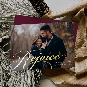 Carte De Vœux En Aluminium Classique   Rejoice Photo
