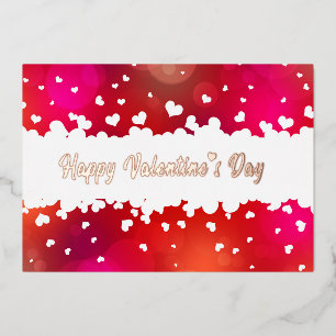 Carte De Vœux En Aluminium Coeurs Heureuses Saintes-Valentin