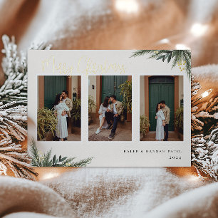 Carte De Vœux En Aluminium Collage photo Cadres de Berry de Noël